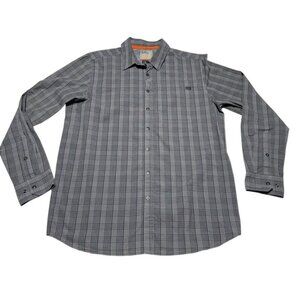 5.11 Tactical Plaid Button Front Shirt Gray Size Medium